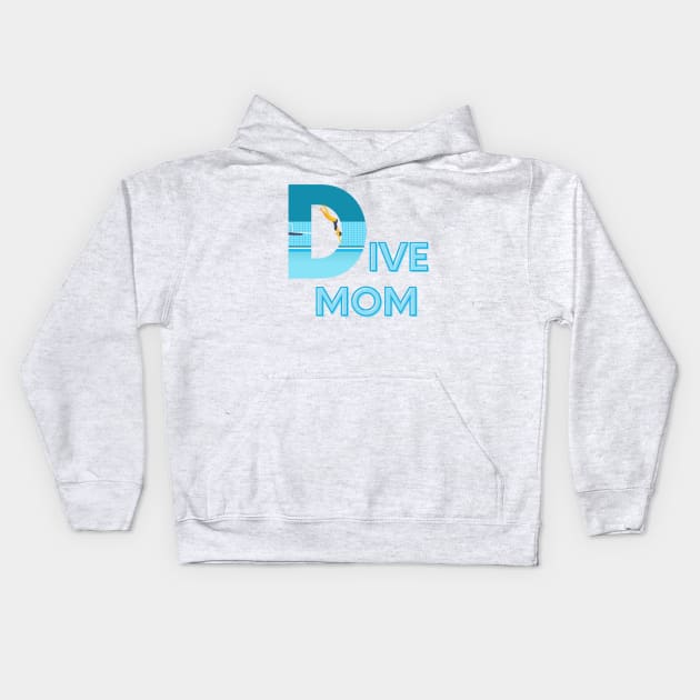 Dive mom Kids Hoodie by Sport-tees by Marino's